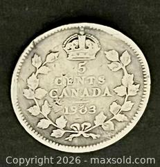 MaxSold Auction: CDN 1903 and 1914 Silver 5 Cent Coins - Oshawa (Ontario, Canada) SELLER MANAGED Downsizing Online Auction - Coyston Drive