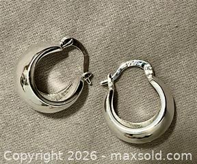 MaxSold Auction: Fat Silver Hoop Earrings, Marked 925 - Oshawa (Ontario, Canada) SELLER MANAGED Downsizing Online Auction - Coyston Drive