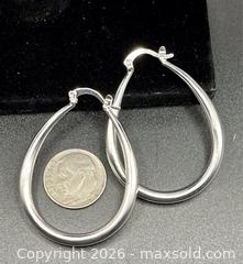 MaxSold Auction: Large Silver Hoop Earrings, Marked 925 - Oshawa (Ontario, Canada) SELLER MANAGED Downsizing Online Auction - Coyston Drive