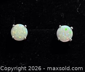 MaxSold Auction: Silver Opal Stud Earrings, Marked 925 - Oshawa (Ontario, Canada) SELLER MANAGED Downsizing Online Auction - Coyston Drive