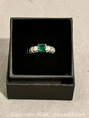 MaxSold Auction: Stunning Created Emerald Ring, Marked 925 - Oshawa (Ontario, Canada) SELLER MANAGED Downsizing Online Auction - Coyston Drive