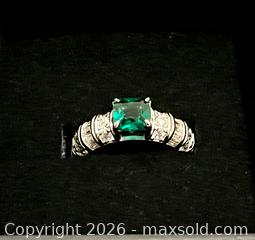 MaxSold Auction: Stunning Created Emerald Ring, Marked 925 - Oshawa (Ontario, Canada) SELLER MANAGED Downsizing Online Auction - Coyston Drive