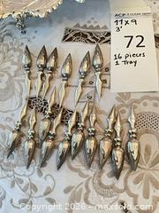 MaxSold Auction: 17-Piece Silver-Tone Leaf Motif Serving Tray and Hors d'Oeuvre Picks - Los Angeles (California, USA) PARTNER MANAGED Estate Sale Online Auction - Thurston Circle