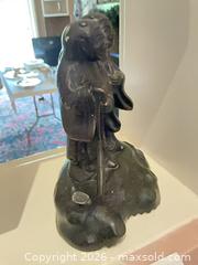 MaxSold Auction: Bronze Asian/Chinese Figure Sculpture, 8 x 6.5 x 4 in - Los Angeles (California, USA) PARTNER MANAGED Estate Sale Online Auction - Thurston Circle