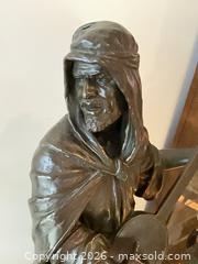 MaxSold Auction: Bronze Cloaked Monk Musician Statue on Marble Base, 27–11 in - Los Angeles (California, USA) PARTNER MANAGED Estate Sale Online Auction - Thurston Circle