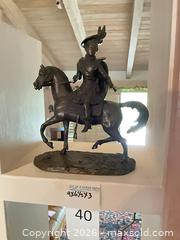 MaxSold Auction: Bronze Patinated Equestrian Sculpture, 9 x 6.5 x 3 in - Los Angeles (California, USA) PARTNER MANAGED Estate Sale Online Auction - Thurston Circle
