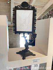 MaxSold Auction: Figural Candlestick with Framed Plaque, Victorian Rococo - Los Angeles (California, USA) PARTNER MANAGED Estate Sale Online Auction - Thurston Circle