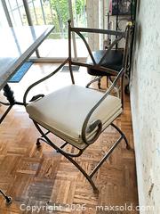 MaxSold Auction: Granite Top Dining Table with 2 Wrought Iron Chairs - Los Angeles (California, USA) PARTNER MANAGED Estate Sale Online Auction - Thurston Circle