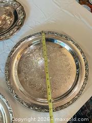 MaxSold Auction: Lot of 4 Serving Platters/Trays — Sterling, Silver Plate, Silver-Tone - Los Angeles (California, USA) PARTNER MANAGED Estate Sale Online Auction - Thurston Circle