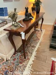 MaxSold Auction: Mahogany Solid Wood French Provincial Console/Sofa Table, 72in - Los Angeles (California, USA) PARTNER MANAGED Estate Sale Online Auction - Thurston Circle