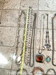 MaxSold Auction: Mixed Sterling & Silver-Plated Mexican Vintage Jewelry Lot - Los Angeles (California, USA) PARTNER MANAGED Estate Sale Online Auction - Thurston Circle