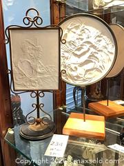 MaxSold Auction: Pair of 15 in Embossed Metal Plaques, Victorian Style - Los Angeles (California, USA) PARTNER MANAGED Estate Sale Online Auction - Thurston Circle