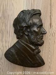 MaxSold Auction: Pair of Bronze-Style Wall Bust Plaques — Lincoln & Washington - Los Angeles (California, USA) PARTNER MANAGED Estate Sale Online Auction - Thurston Circle