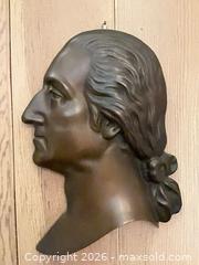 MaxSold Auction: Pair of Bronze-Style Wall Bust Plaques — Lincoln & Washington - Los Angeles (California, USA) PARTNER MANAGED Estate Sale Online Auction - Thurston Circle