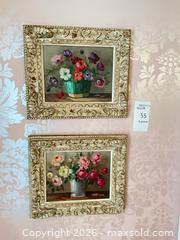 MaxSold Auction: Pair of Signed Traditional Floral Paintings on 12 x 14 in Canvases - Los Angeles (California, USA) PARTNER MANAGED Estate Sale Online Auction - Thurston Circle