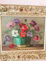 MaxSold Auction: Pair of Signed Traditional Floral Paintings on 12 x 14 in Canvases - Los Angeles (California, USA) PARTNER MANAGED Estate Sale Online Auction - Thurston Circle
