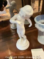 MaxSold Auction: Porcelain Figurine and Opalescent Glass Vase, Marked - Los Angeles (California, USA) PARTNER MANAGED Estate Sale Online Auction - Thurston Circle