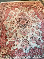 MaxSold Auction: Red and Cream 8' x 10' Wool Area Rug - Los Angeles (California, USA) PARTNER MANAGED Estate Sale Online Auction - Thurston Circle
