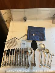 MaxSold Auction: Reed & Barton Ornate Silverplate Flatware with Sterling Handles - Los Angeles (California, USA) PARTNER MANAGED Estate Sale Online Auction - Thurston Circle