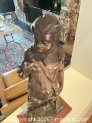 MaxSold Auction: Signed Metal Boy Statue, Victorian/Classical Figural, 15" Tall - Los Angeles (California, USA) PARTNER MANAGED Estate Sale Online Auction - Thurston Circle