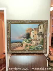 MaxSold Auction: Signed Seascape Landscape in Ornate Gilt Frame, 29 x 35 in - Los Angeles (California, USA) PARTNER MANAGED Estate Sale Online Auction - Thurston Circle