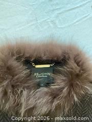 MaxSold Auction: St. John Couture Brown Knit Metallic-Thread Jacket, Size L - Los Angeles (California, USA) PARTNER MANAGED Estate Sale Online Auction - Thurston Circle