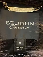 MaxSold Auction: St. John Couture Brown Knit Metallic-Thread Jacket, Size L - Los Angeles (California, USA) PARTNER MANAGED Estate Sale Online Auction - Thurston Circle