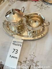 MaxSold Auction: Sterling Silver 3-Piece Condiment Set with Tray - Los Angeles (California, USA) PARTNER MANAGED Estate Sale Online Auction - Thurston Circle