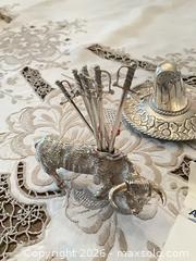 MaxSold Auction: Sterling 'STERLING' (Mexico) Trinket Boxes & Ring Cone Holder and Decorative Cocktail Pick Holder , Lot of 4 - Los Angeles (California, USA) PARTNER MANAGED Estate Sale Online Auction - Thurston Circle