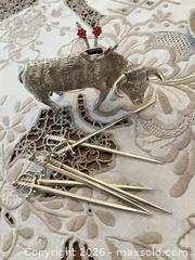 MaxSold Auction: Sterling 'STERLING' (Mexico) Trinket Boxes & Ring Cone Holder and Decorative Cocktail Pick Holder , Lot of 4 - Los Angeles (California, USA) PARTNER MANAGED Estate Sale Online Auction - Thurston Circle