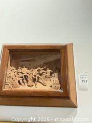 MaxSold Auction: Tyrol/Meran Wood Relief Carving of Figures in Wood Frame - Los Angeles (California, USA) PARTNER MANAGED Estate Sale Online Auction - Thurston Circle