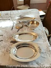 MaxSold Auction: Vintage Silver Serving Platters, 5 Pieces - Los Angeles (California, USA) PARTNER MANAGED Estate Sale Online Auction - Thurston Circle