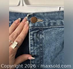 MaxSold Auction: Vintage - Lucien Daunois Paris Demin Midi Skirt - Size 44 - Ottawa (Ontario, Canada) SELLER MANAGED Downsizing Online Auction - Darvoy Mews