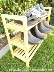 MaxSold Auction: 3 Tier Wood Shoe Rack & Shoes - Thousand Oaks (California, USA) PARTNER MANAGED Estate Sale Online Auction - Camino Roberto