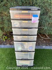 MaxSold Auction: 7 Tier Plastic Storage Drawer Cart & Contents - Thousand Oaks (California, USA) PARTNER MANAGED Estate Sale Online Auction - Camino Roberto