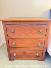 MaxSold Auction: Amish Borkholder Wood Three Drawer Dresser  - Thousand Oaks (California, USA) PARTNER MANAGED Estate Sale Online Auction - Camino Roberto