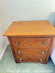 MaxSold Auction: Amish Borkholder Wood Three Drawer Dresser  - Thousand Oaks (California, USA) PARTNER MANAGED Estate Sale Online Auction - Camino Roberto