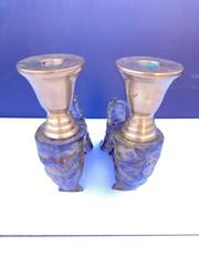 MaxSold Auction: Antique Ornate Bronze Ram Horn Candle Holders - Thousand Oaks (California, USA) PARTNER MANAGED Estate Sale Online Auction - Camino Roberto