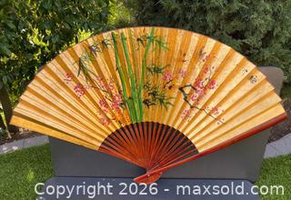 MaxSold Auction: Beautiful Large Asian Hand-Painted Folding Wall Fan - Thousand Oaks (California, USA) PARTNER MANAGED Estate Sale Online Auction - Camino Roberto