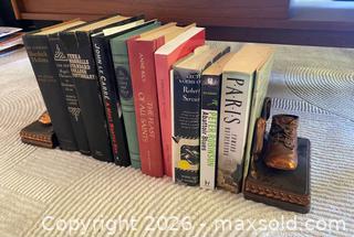 MaxSold Auction: Bronzed Baby Shoe Bookends & Vintage Books - Thousand Oaks (California, USA) PARTNER MANAGED Estate Sale Online Auction - Camino Roberto