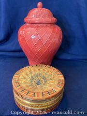 MaxSold Auction: Marquetry Peacock Trinket Box & Vase  - Thousand Oaks (California, USA) PARTNER MANAGED Estate Sale Online Auction - Camino Roberto