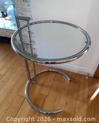 MaxSold Auction: Mid-Century Chrome & Glass Side Table Designed By Eileen Gray - Thousand Oaks (California, USA) PARTNER MANAGED Estate Sale Online Auction - Camino Roberto