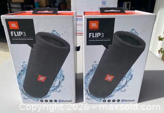 MaxSold Auction: New JBL Flip 3 Portable Bluetooth Speakers - Thousand Oaks (California, USA) PARTNER MANAGED Estate Sale Online Auction - Camino Roberto