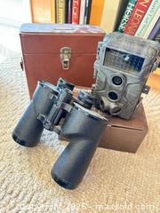 MaxSold Auction: Tower Porro Prism Binoculars, GardePro A3 Trail Camera & Leather/Metal Case - Thousand Oaks (California, USA) PARTNER MANAGED Estate Sale Online Auction - Camino Roberto