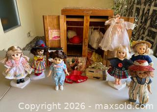 MaxSold Auction: Vintage Vogue Company's "Ginny" Dolls, Wood Closet & Accessories  - Thousand Oaks (California, USA) PARTNER MANAGED Estate Sale Online Auction - Camino Roberto