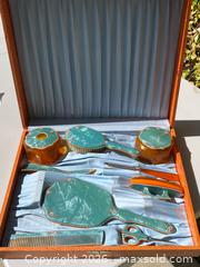 MaxSold Auction: VTG Art Deco Celluloid & Amber Vanity Set  - Thousand Oaks (California, USA) PARTNER MANAGED Estate Sale Online Auction - Camino Roberto