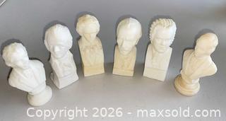 MaxSold Auction: VTG Set of 6 Miniature Busts of Music Composers  - Thousand Oaks (California, USA) PARTNER MANAGED Estate Sale Online Auction - Camino Roberto