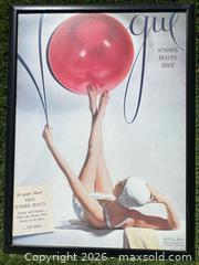 MaxSold Auction: VTG Vogue “Model Balancing a Red Ball on her Feet” Art Print - Thousand Oaks (California, USA) PARTNER MANAGED Estate Sale Online Auction - Camino Roberto