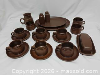 MaxSold Auction: 22 Pcs Vintage Denby Langley Mayflower Stoneware Set - Toronto (Ontario, Canada) PARTNER MANAGED Reseller Online Auction - Queen Street West