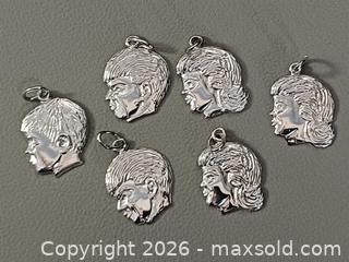 MaxSold Auction: 6 Vintage Sterling Silver Men & Women Charms Marked  - Toronto (Ontario, Canada) PARTNER MANAGED Reseller Online Auction - Queen Street West
